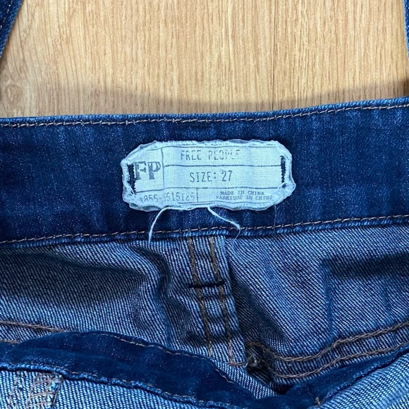 Free People Distressed Denim Overall 27 - Picture 9 of 11